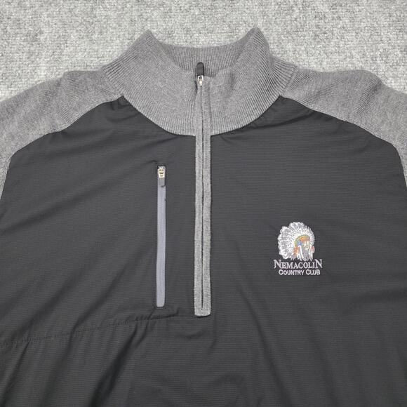 FootJoy Pullover Sweater Mens Large Gray Black Nemacolin Country Club Golf Zip - Picture 11 of 16